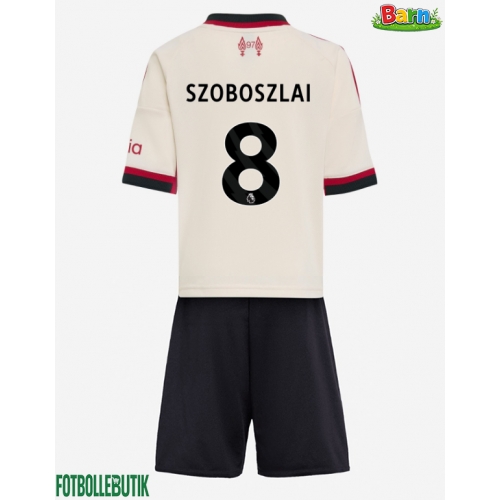 Liverpool Dominik Szoboszlai #8 Bortaställ Barn 2025-26 Kortärmad (+ Korta byxor)